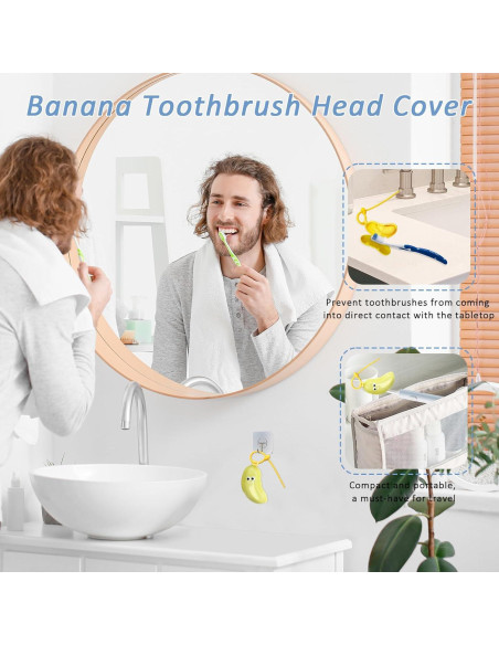 Cubierta de Cepillo de Dientes Portátil YQSLBULKY Plátano Verde