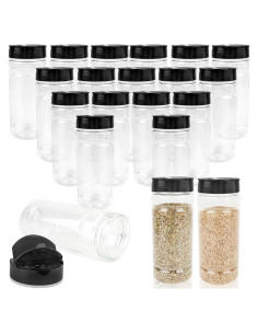 Paquete de 20 frascos de especias Conagel 480 ml con tapa shaker