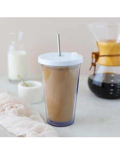 Taza de Café Helado Reutilizable SEFAONUR 16 Oz Aislada 2