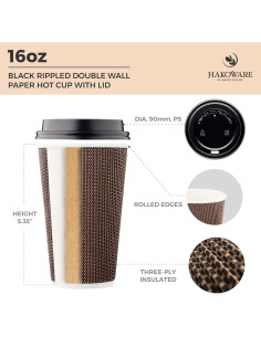 Tazas de café desechables 16 oz Harvest Pack 85 unidades 2
