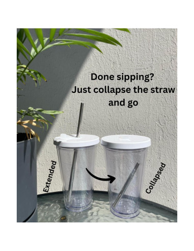 Taza de Café Helado Reutilizable SEFAONUR 16 Oz Aislada