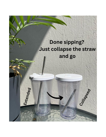 Taza de Café Helado Reutilizable SEFAONUR 16 Oz Aislada