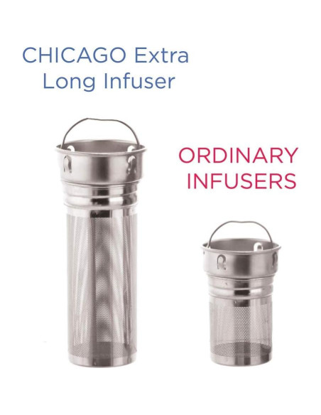 Termo Infusor de Té y Frutas GROSCHE Chicago 450ml Acero Inoxidable