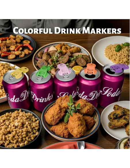 Abrebotellas BiniTPGo 6PACK - Tapas reutilizables arcoíris