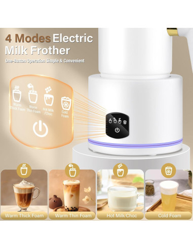 Espumador de Leche Eléctrico FRMITKL 430 ml Acero Inoxidable