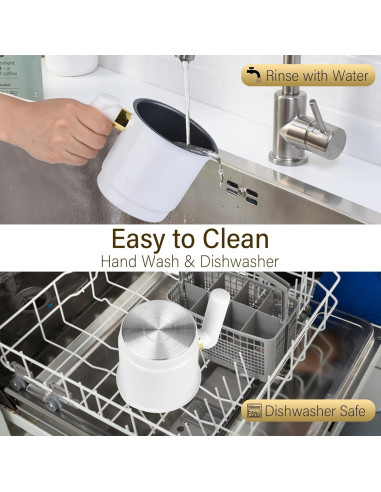 Espumador de Leche Eléctrico FRMITKL 430 ml Acero Inoxidable