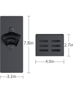 Abrebotellas Magnético Weallbuy con Recogedor de Tapas Negro 2