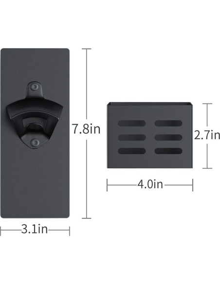 Abrebotellas Magnético Weallbuy con Recogedor de Tapas Negro