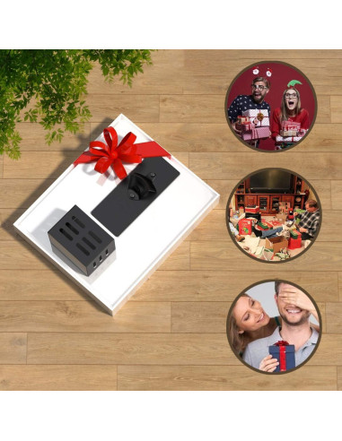 Abrebotellas Magnético Weallbuy con Recogedor de Tapas Negro