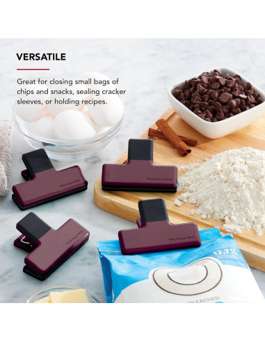 Juego de 4 Clips de Cocina Medianos KitchenAid Antideslizantes