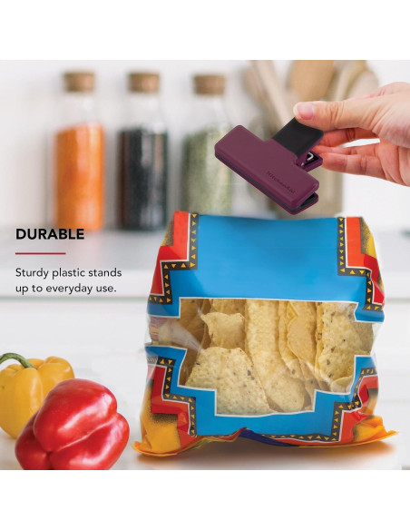 Juego de 4 Clips de Cocina Medianos KitchenAid Antideslizantes