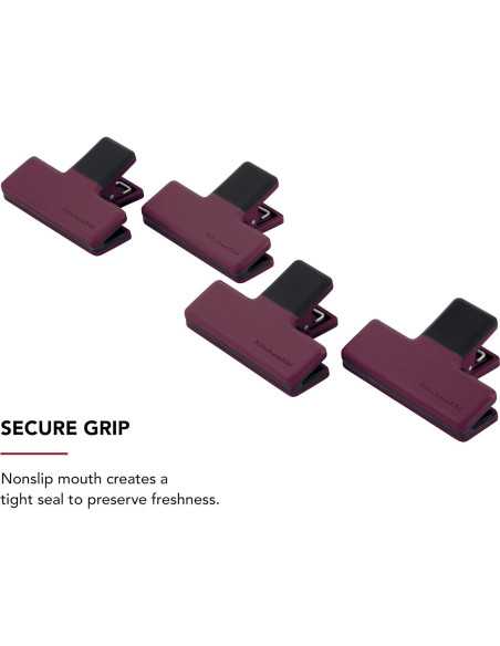 Juego de 4 Clips de Cocina Medianos KitchenAid Antideslizantes