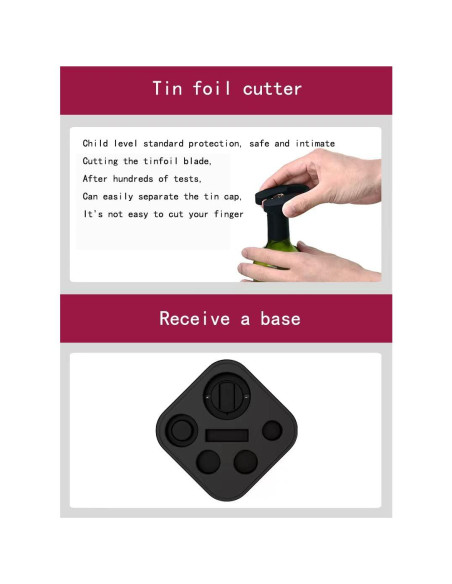 Abrebotellas eléctrico 4 en 1 BCREYEL acero inoxidable