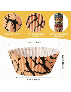 600 Forros para Cupcakes Animales Chinco 5x3 cm Desechables 2