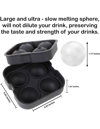 Moldes de Hielo Bahoki Essentials - Silicona 3 Formas - 12.5cm