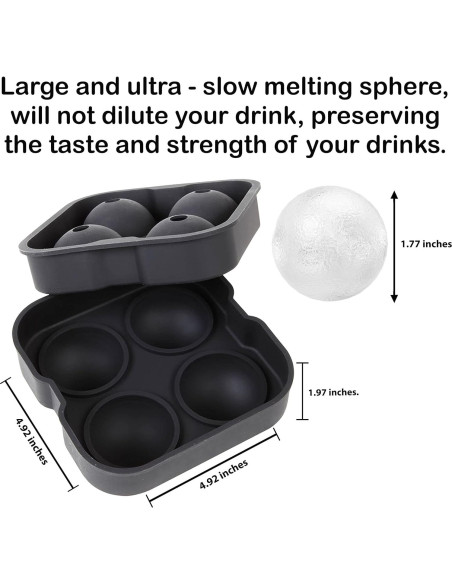 Moldes de Hielo Bahoki Essentials - Silicona 3 Formas - 12.5cm