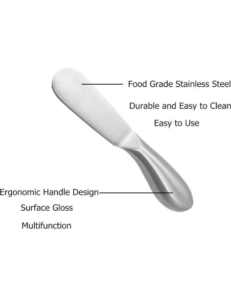 Juego de 4 cuchillos para untar Accfore - Acero inoxidable