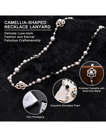 Cinta Retráctil de Identificación Kioooki con Perlas y Camelia