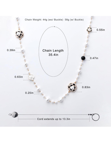 Cinta Retráctil de Identificación Kioooki con Perlas y Camelia