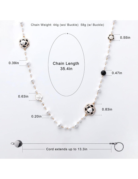 Cinta Retráctil de Identificación Kioooki con Perlas y Camelia