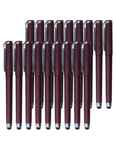 Bolígrafos de Gel Negro NC 1.0mm con Stylus - 18 Paquete