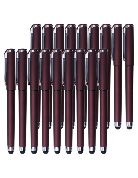 Bolígrafos de Gel Negro NC 1.0mm con Stylus - 18 Paquete