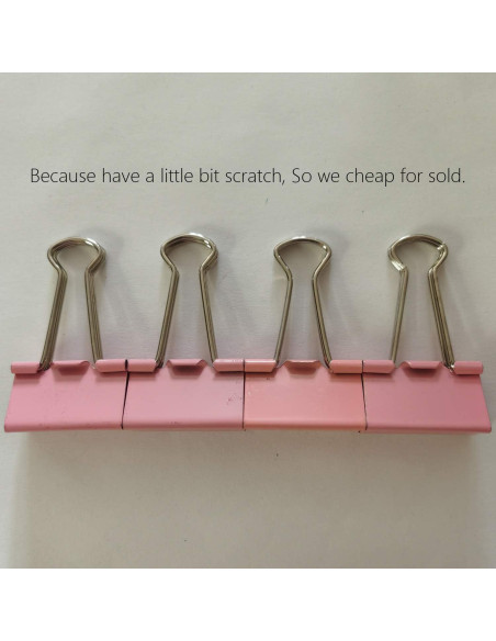 Clip de carpeta mediano rosa nctinystore 32 mm 24 PCS