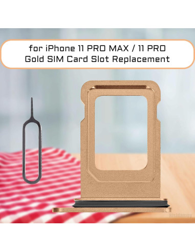 Bandeja de Tarjeta SIM Dorada para iPhone 11 Pro Max/Pro