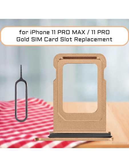 Bandeja de Tarjeta SIM Dorada para iPhone 11 Pro Max/Pro