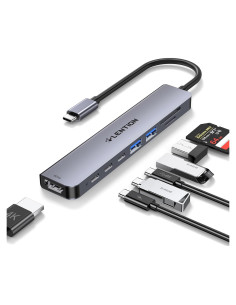 Hub USB C 8 en 1 Lention con HDMI 4K, 100W PD, 4 Puertos
