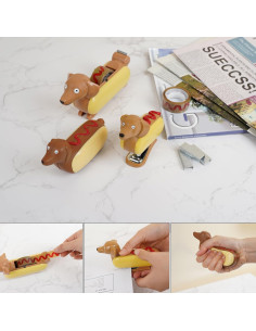 Conjunto de Escritorio Yobro Hot Dog - Dispensador, Grapadora y Squeeze 2