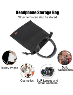 Bolsa de Almacenamiento para Auriculares Desing Wish Grande Negra 2