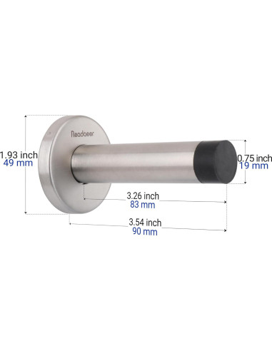 Tope de Puerta de Acero Inoxidable 304 READAEER - 2 Pcs