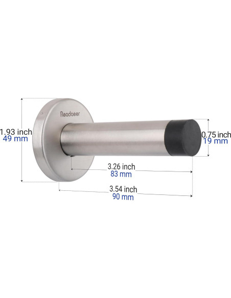 Tope de Puerta de Acero Inoxidable 304 READAEER - 2 Pcs