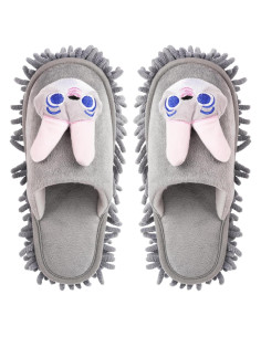 Zapatillas Mopa Microfibra Liitrton Conejo Gris 7-9 Mujeres