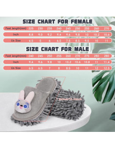 Zapatillas Mopa Microfibra Liitrton Conejo Gris 7-9 Mujeres 2