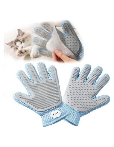 Guantes de Aseo 2 en 1 Cool Lemon para Mascotas - Quitapelos