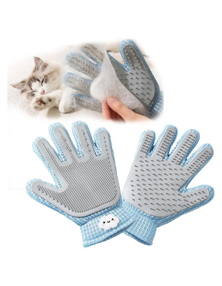 Guantes de Aseo 2 en 1 Cool Lemon para Mascotas - Quitapelos