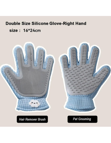 Guantes de Aseo 2 en 1 Cool Lemon para Mascotas - Quitapelos