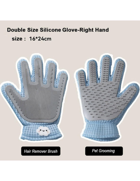 Guantes de Aseo 2 en 1 Cool Lemon para Mascotas - Quitapelos