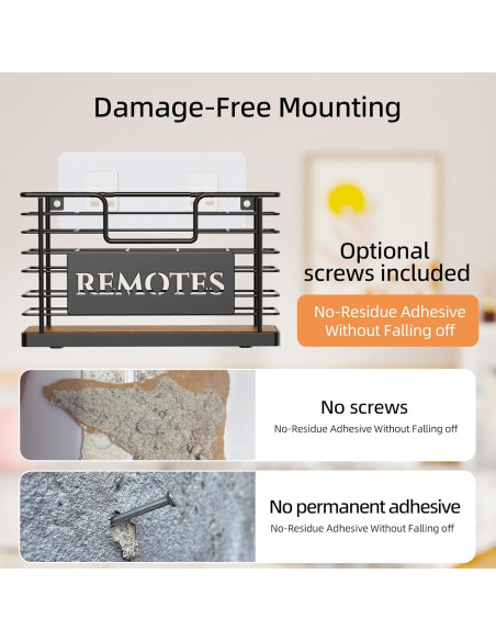 Soporte para Control Remoto GIGIFTREE 5 Ranuras Negro