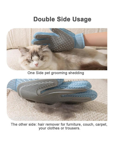 Guantes de Aseo 2 en 1 Cool Lemon para Mascotas - Quitapelos