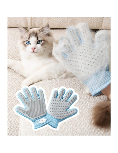 Guantes de Aseo 2 en 1 Cool Lemon para Mascotas - Quitapelos