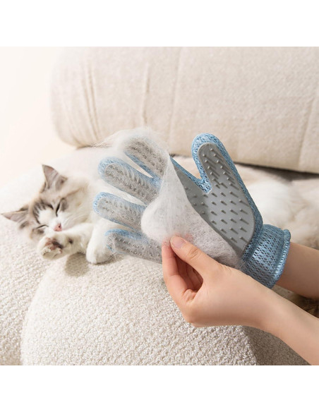 Guantes de Aseo 2 en 1 Cool Lemon para Mascotas - Quitapelos