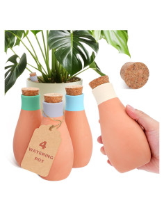 4 Esferas de Riego de Terracota AojSup 16.5 cm Automáticas