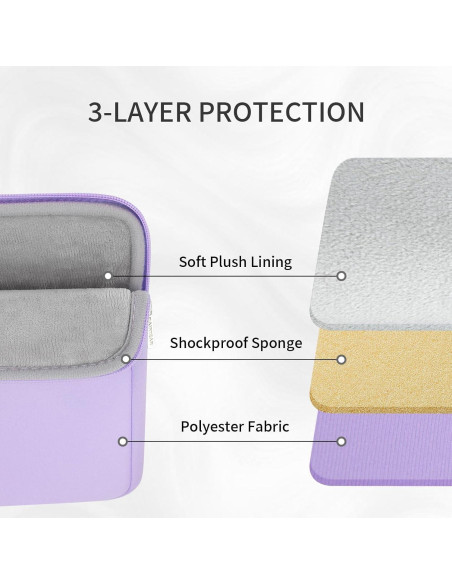 Funda para Laptop RAINYEAR 13.3-14" Morado con Bolsillo