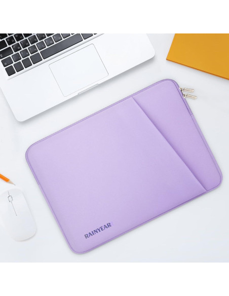 Funda para Laptop RAINYEAR 13.3-14" Morado con Bolsillo