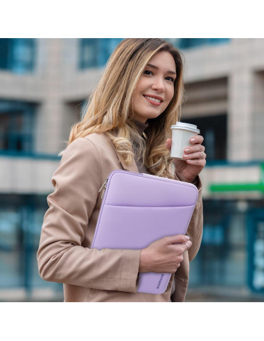 Funda para Laptop RAINYEAR 13.3-14" Morado con Bolsillo