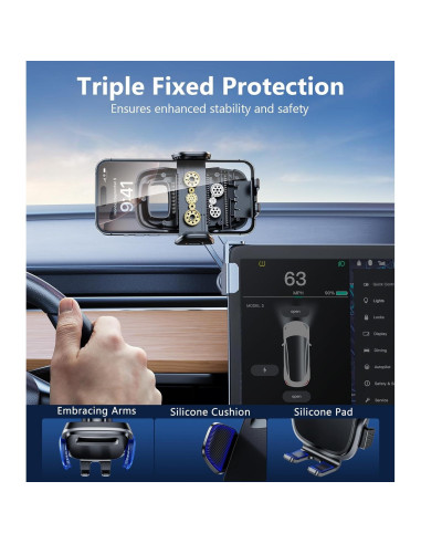 Soporte de teléfono DICMKY para automóvil 17 mm manos libres