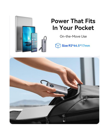 Hub USB C 6-en-1 ORICO PW11-6P-GY con HDMI 4K y 100W PD